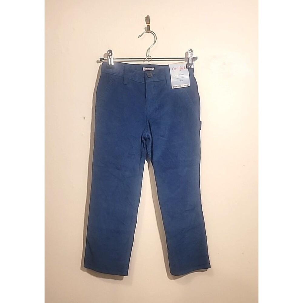 Cat & Jack Blue 100% Cotton Corduroy Pants, Girls Size Small (6/7)